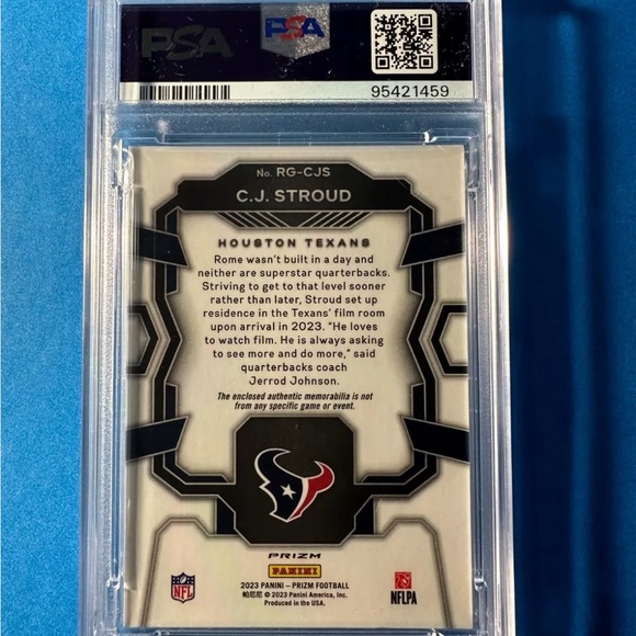 CJ Stroud 2023 Panini Prizm Rookie Gear Neon Green Pulsar #RGCJS - Picture 2 of 2